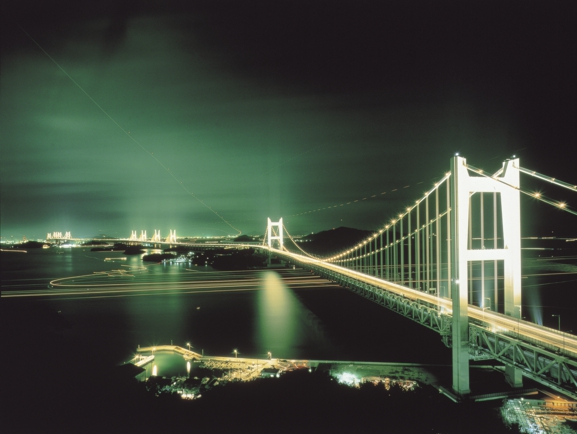 瀬戸大橋の夜景 ディスカバーニッポン